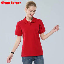 Load image into Gallery viewer, Glenn Berger 2019 New Summer Polo Shirt Women Casual Short Sleeve Slim Polos Mujer Shirts Plus Size Female Cotton Polo Shirt top